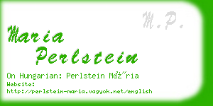 maria perlstein business card